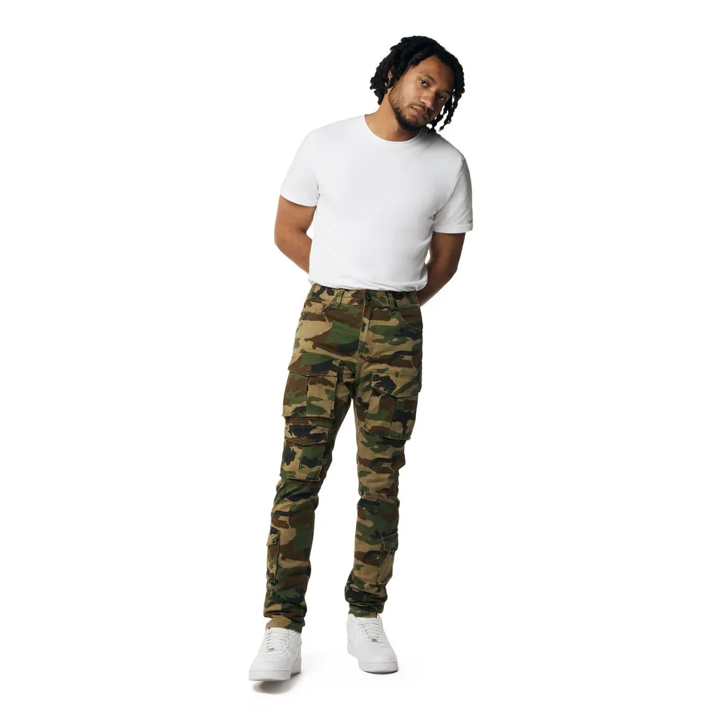 10 Pocket Slim Twill Pants - Wood Camo