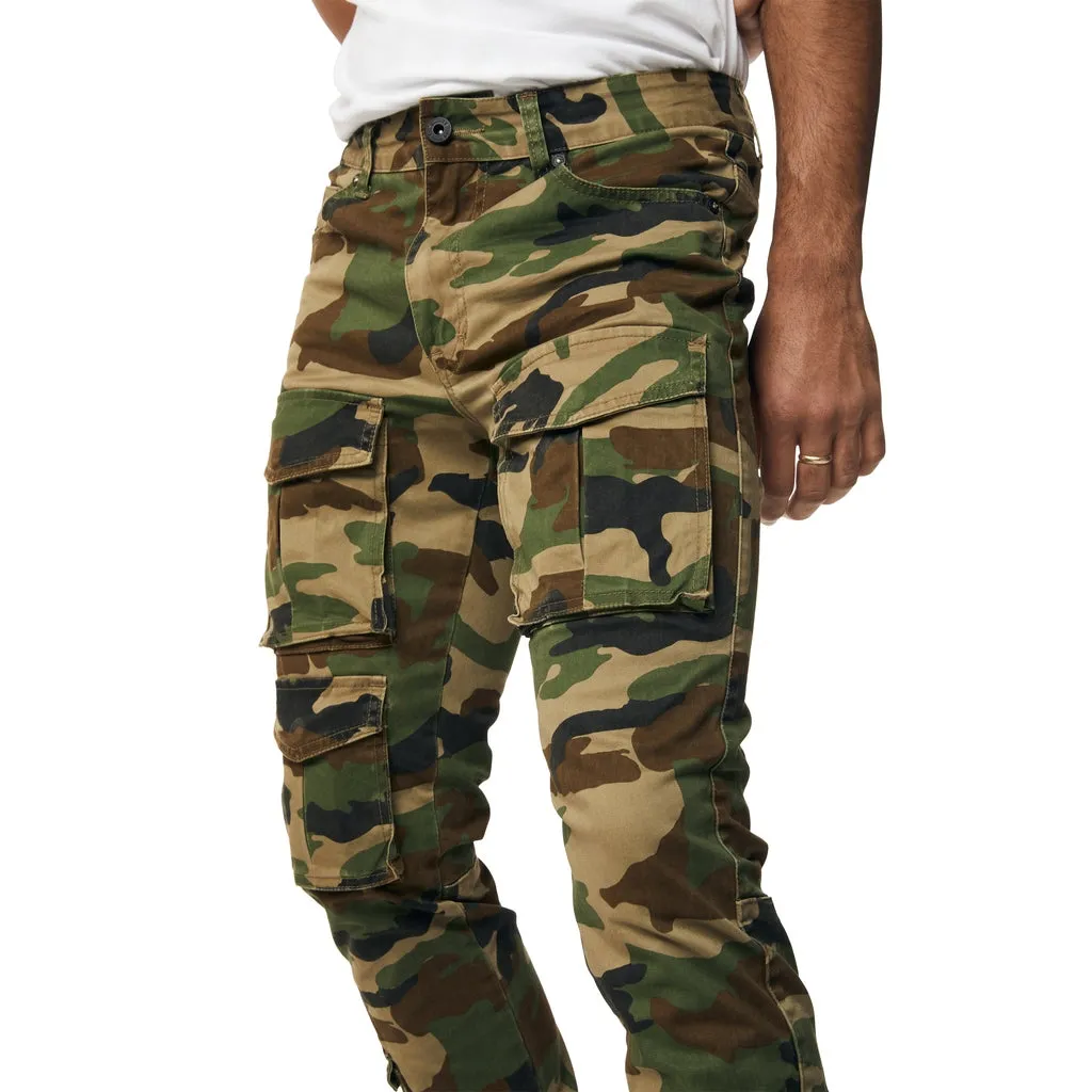 10 Pocket Slim Twill Pants - Wood Camo