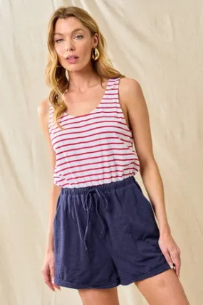 4th Of July Sleeveless Romper