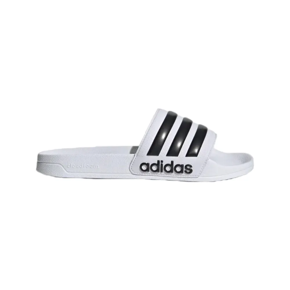 Adidas Men's Adilette Shower Slide (Cloud White/Core Black/Cloud White)