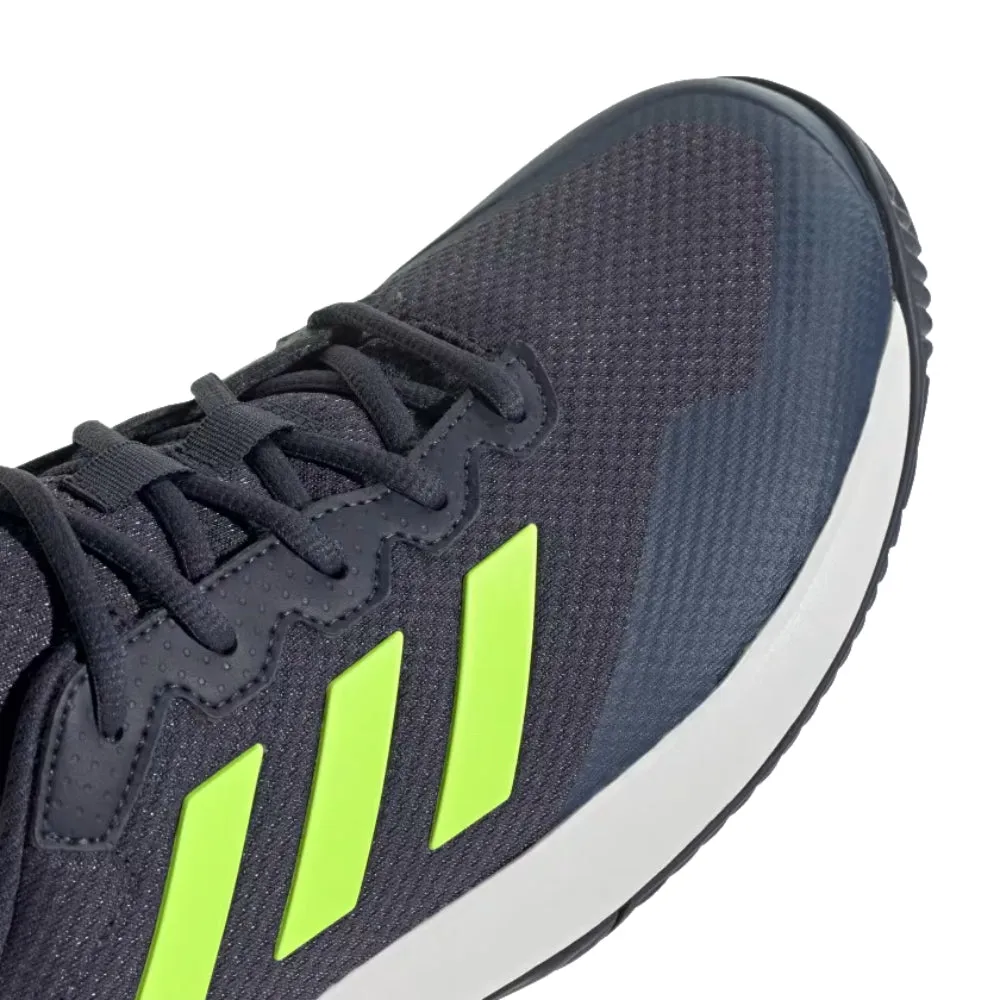 Adidas Men's Game Court 2 Tennis Shoe (Shadow Navy/Lucid Lemon/Core White)