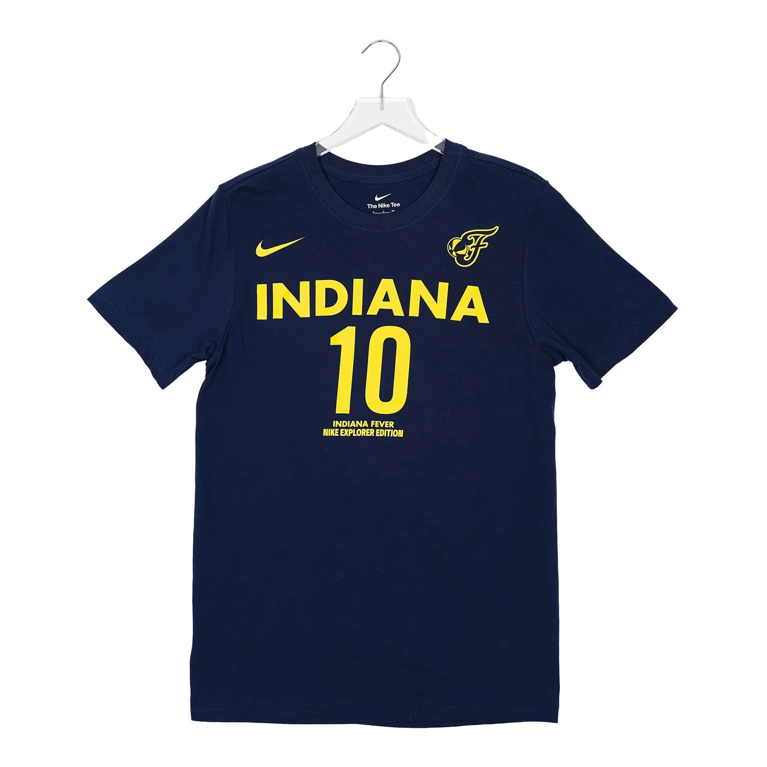 Adult Indiana Fever #10 Lexie Hull Explorer Name and Number T-shirt in Navy by Nike