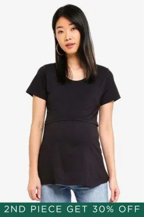 Aggie Empire Nursing Top Black