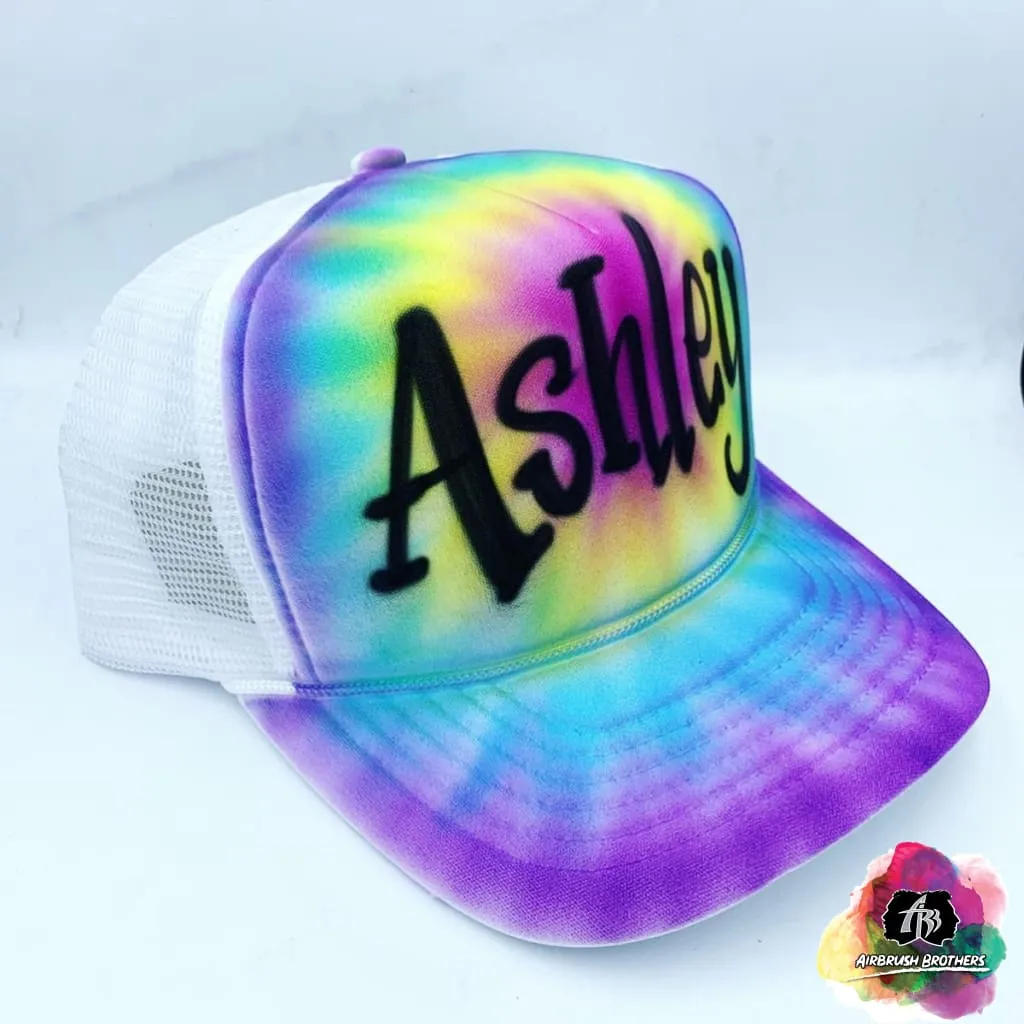 Airbrush Tie Dye Hat Design