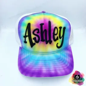 Airbrush Tie Dye Hat Design