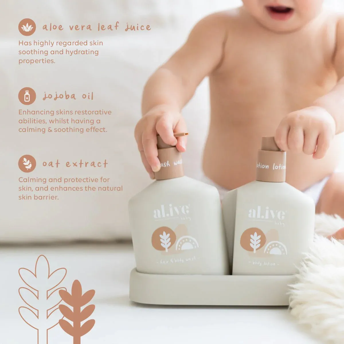 Al.ive Baby Hair & Body Duo - Calming Oatmeal