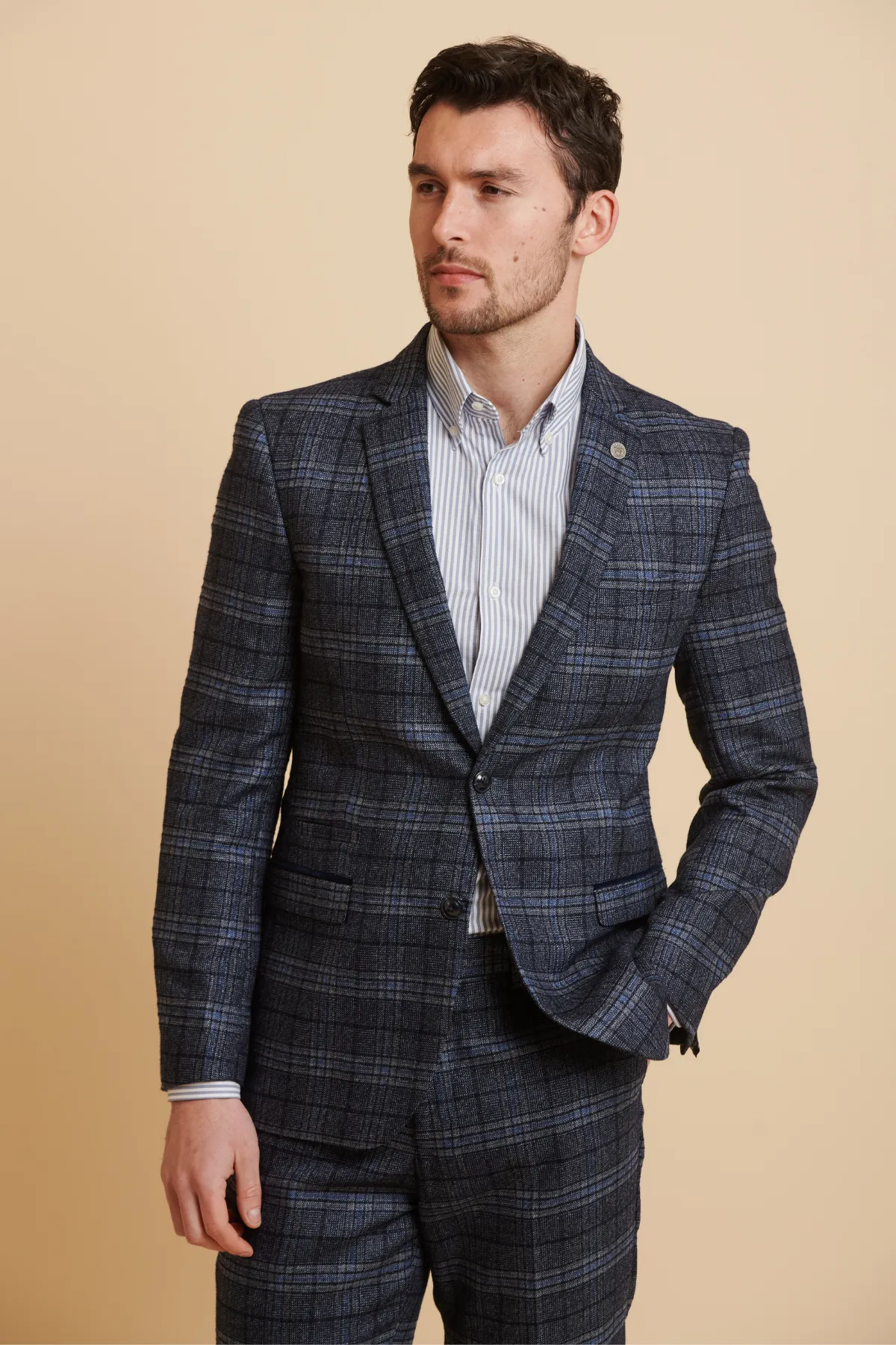 ANDY - Blue Check Two Piece Suit