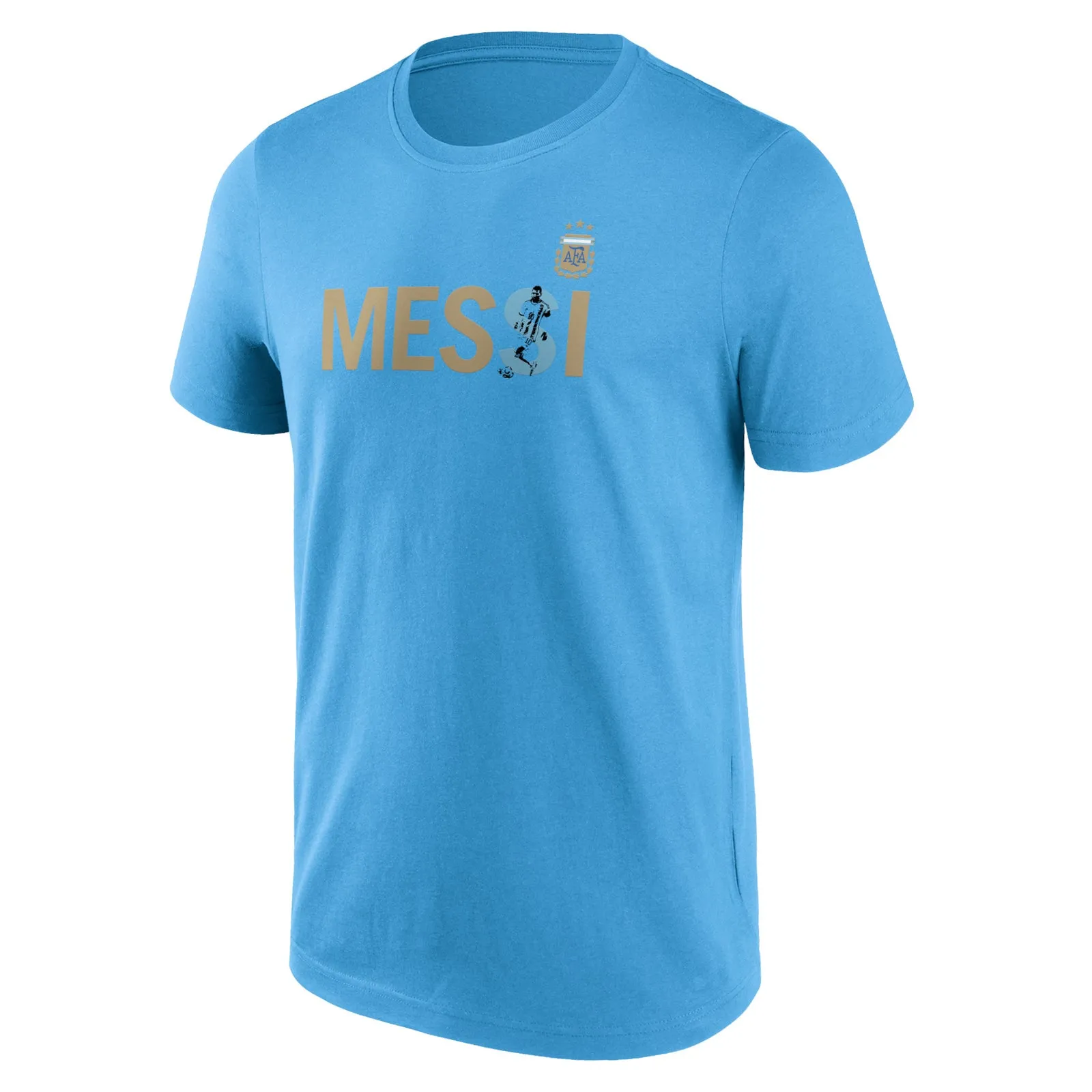 Argentina Lionel Messi Adult Name Graphic T-shirt Football Soccer by Majestic