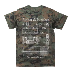 Author & Punisher "These Machines" Woodland Digi Camo T-Shirt