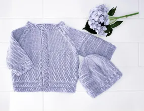 Baby Raglan Cardi & Hat - Pattern Only