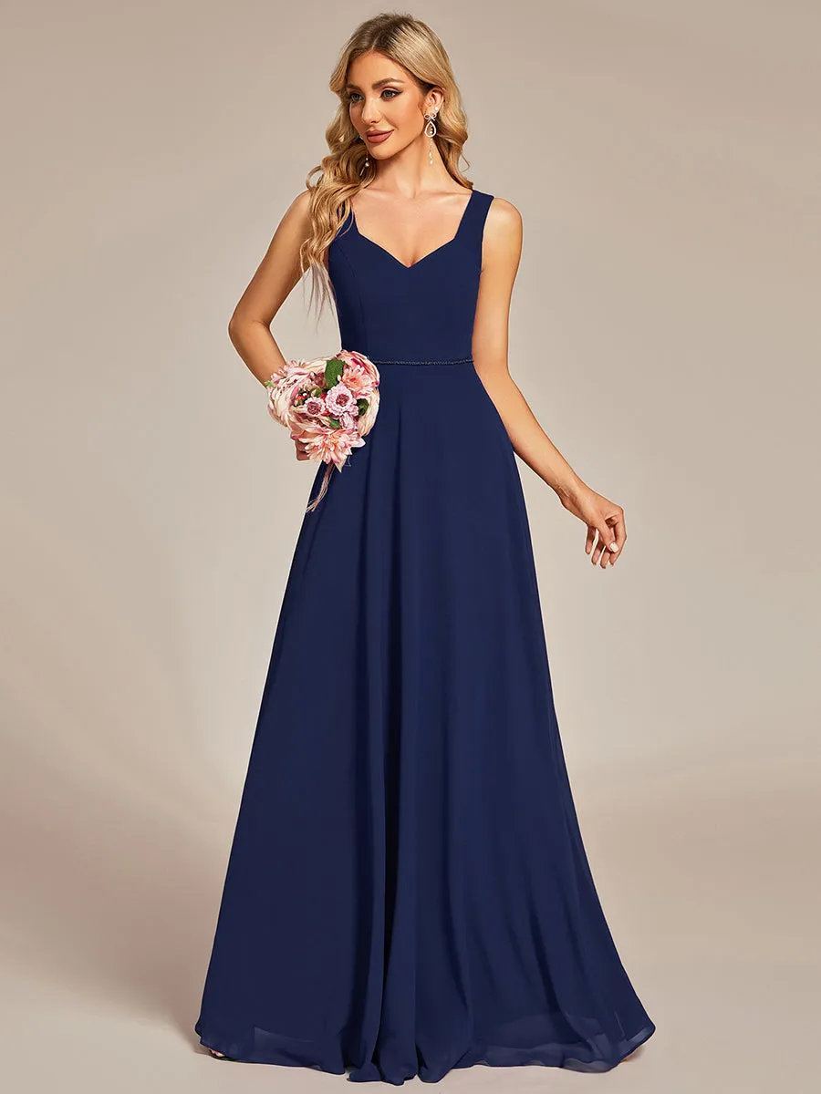 Backless Butterfly Design Chiffon Wholesale Bridesmaid Dresses