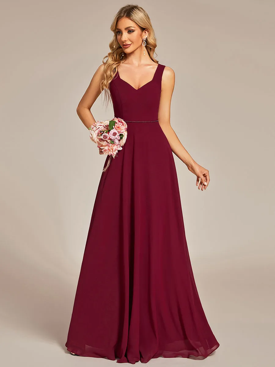 Backless Butterfly Design Chiffon Wholesale Bridesmaid Dresses