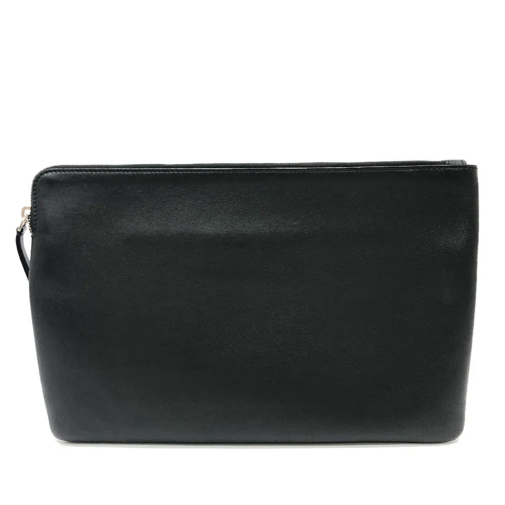 BALENCIAGA Clutch bag 492467 leather black logo shopping mens Used Authentic