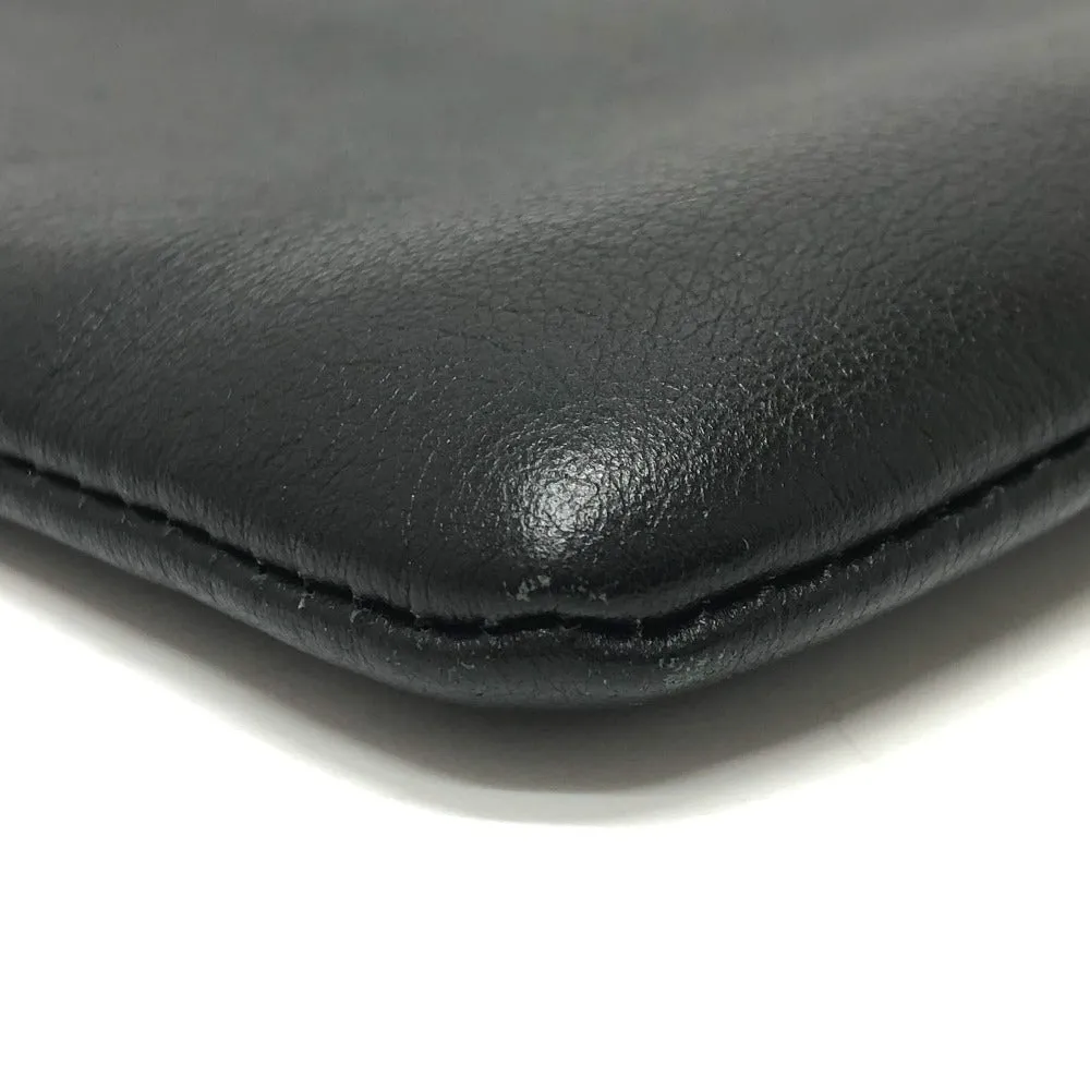 BALENCIAGA Clutch bag 492467 leather black logo shopping mens Used Authentic