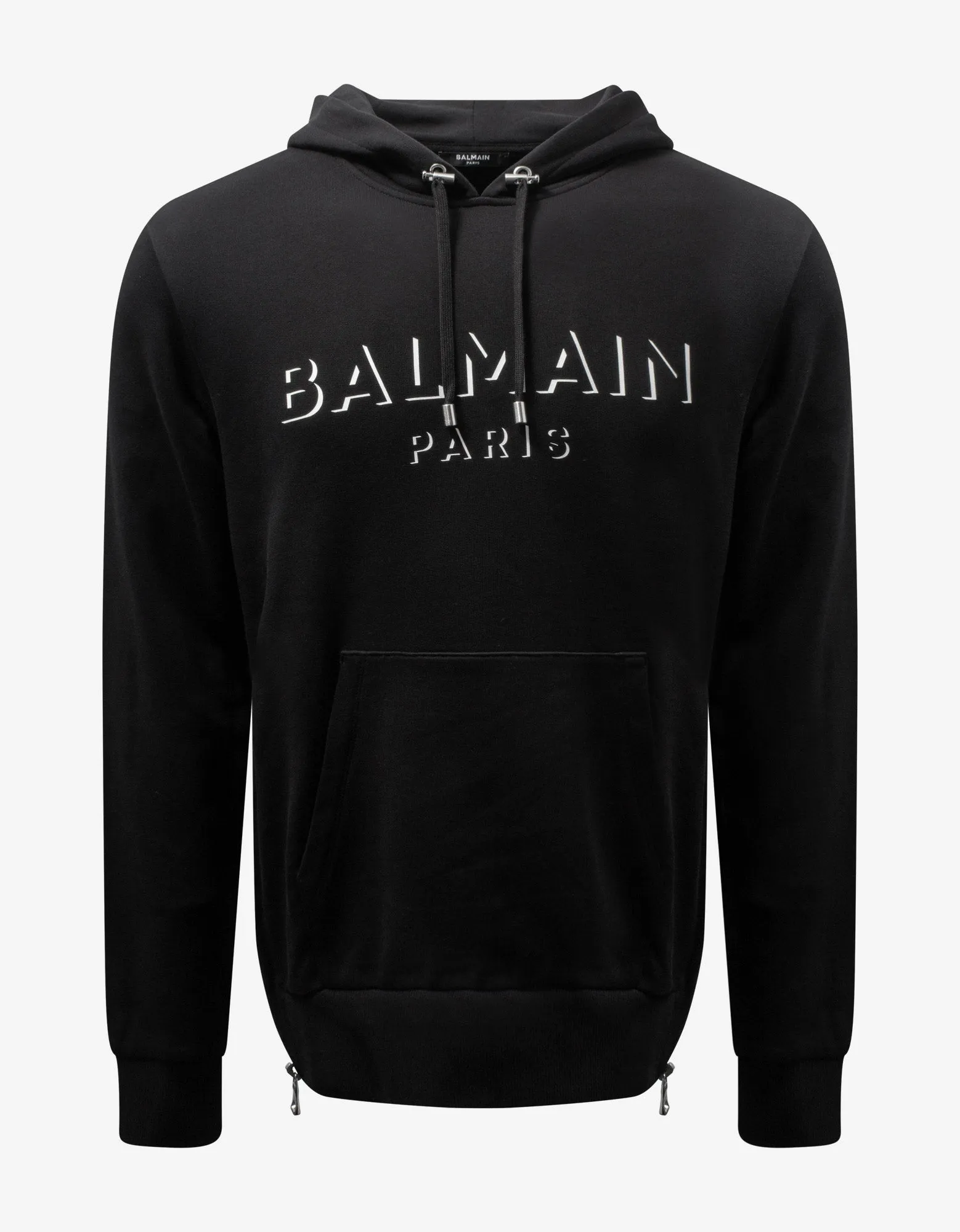 Balmain Black 3D Effect Logo Hoodie