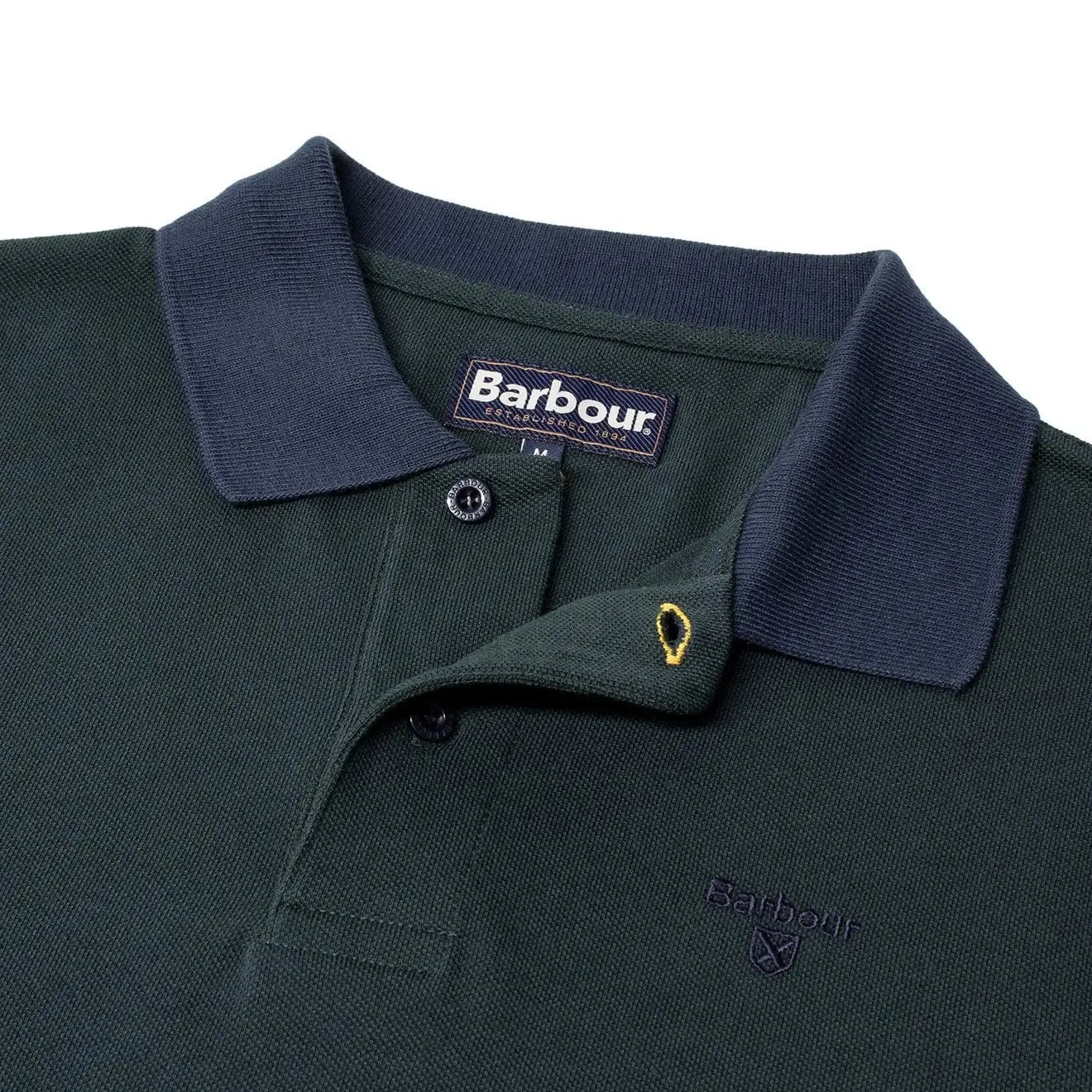 Barbour Sports Polo Mix Dark Seaweed