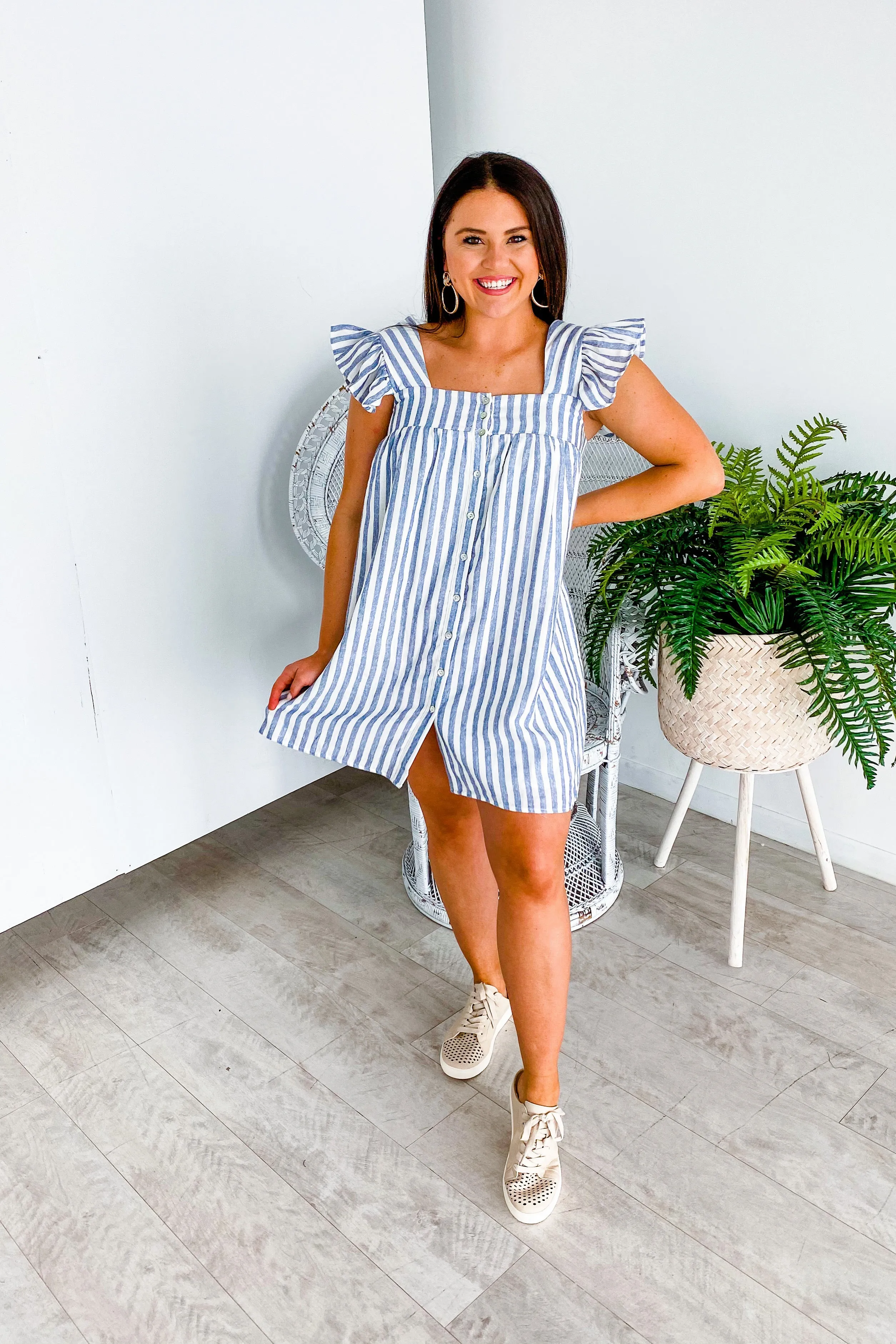 Betsy Striped Button Up Dress