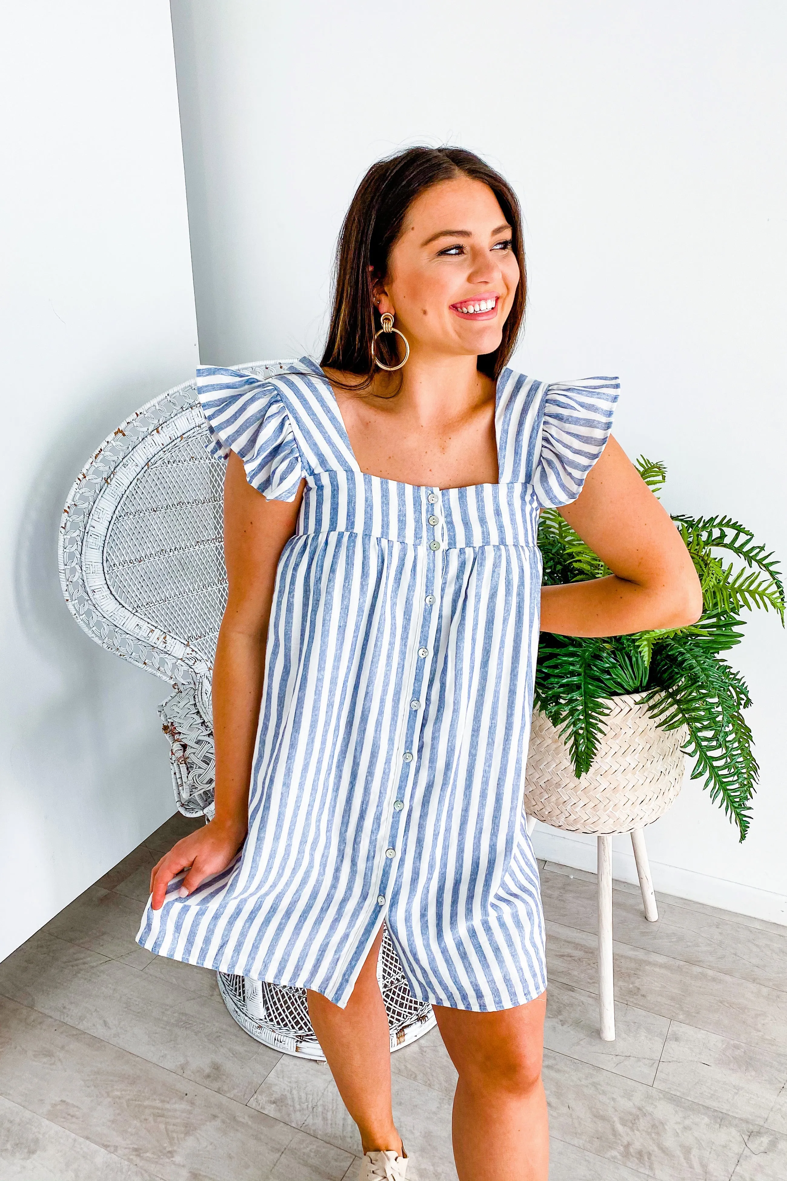 Betsy Striped Button Up Dress