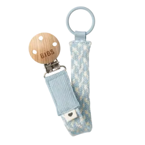 Bibs Pacifier Clip - Baby Blue/Ivory