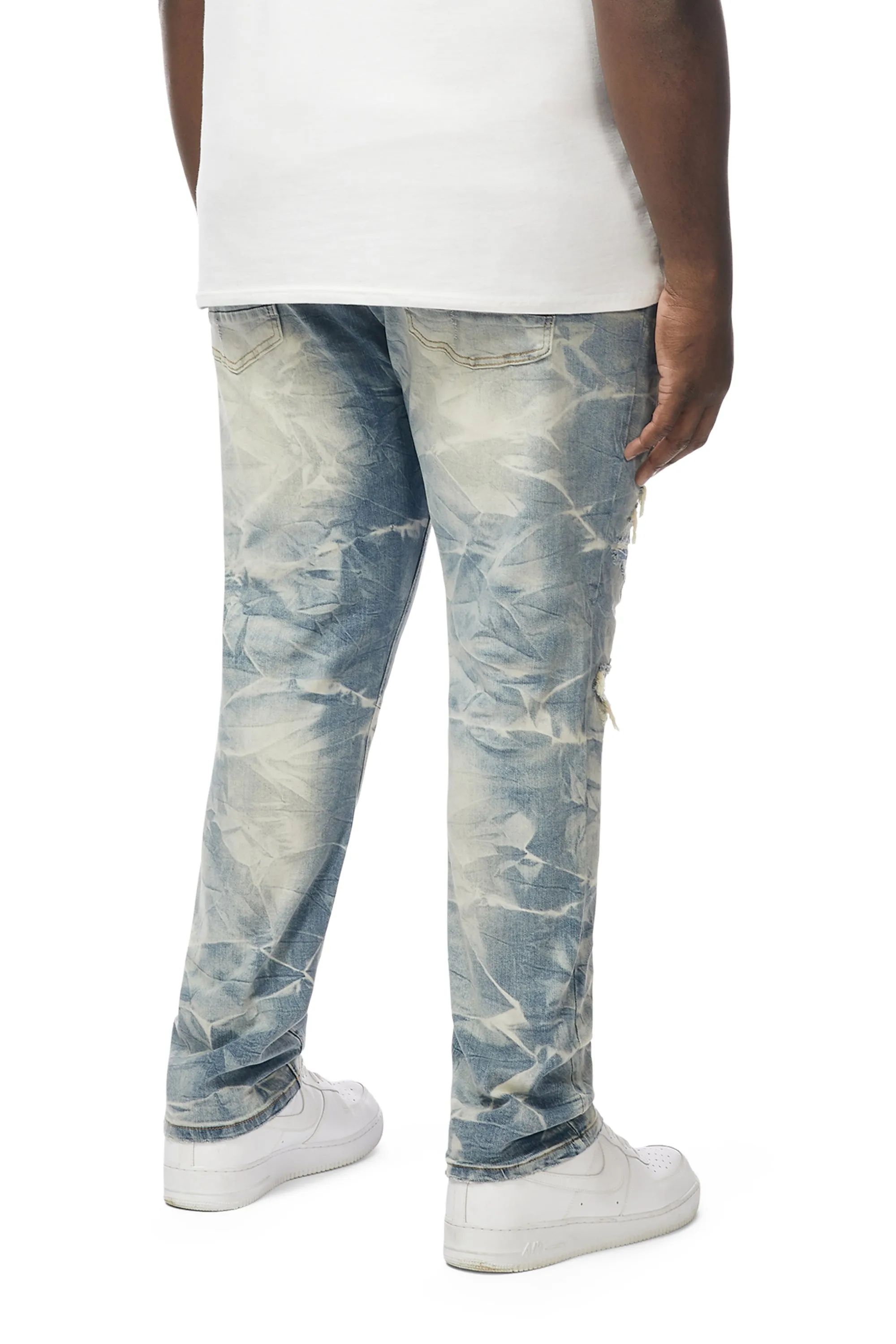 Big And Tall - Lightning Effect Jeans - Clyde Blue