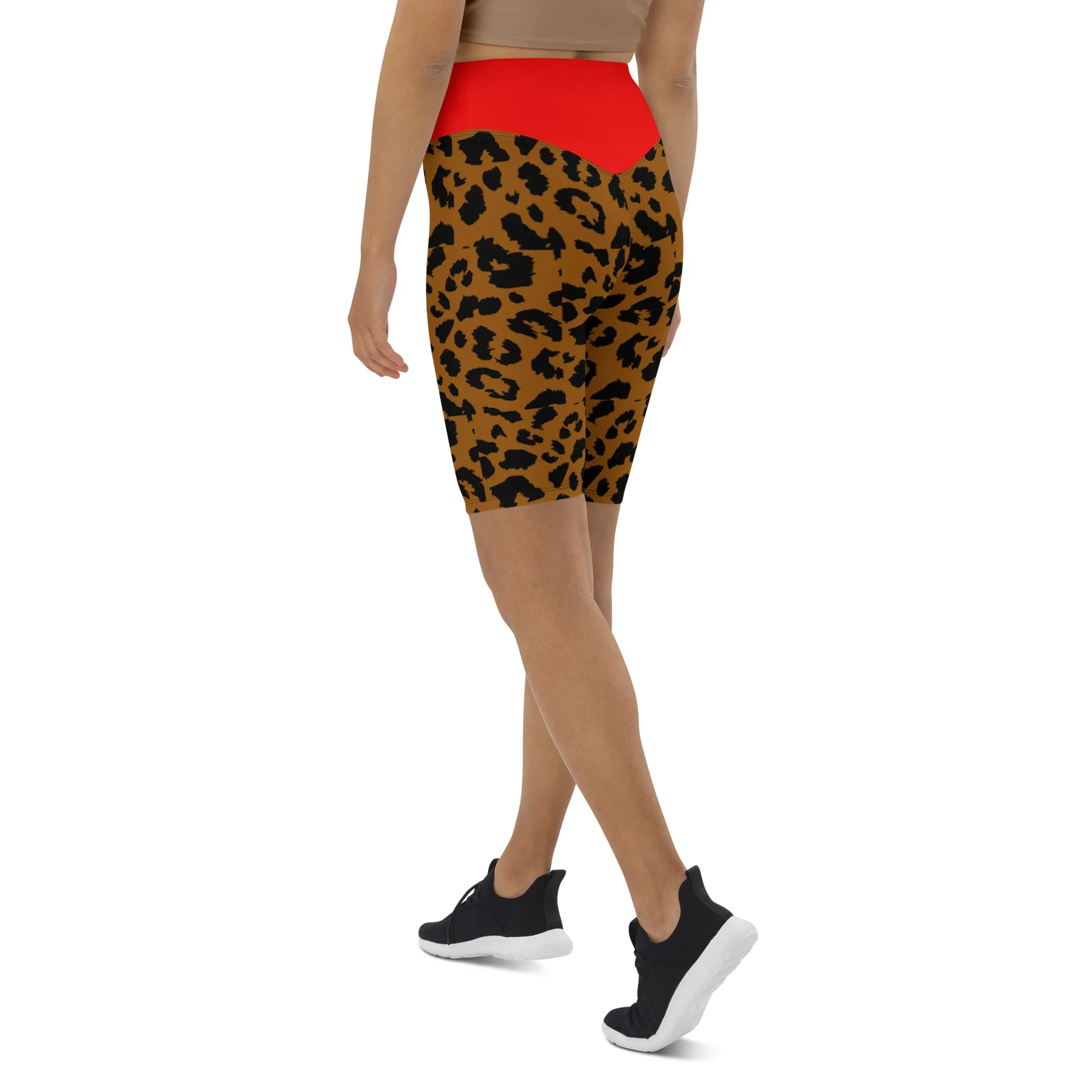 Biker Shorts Leopard and Red