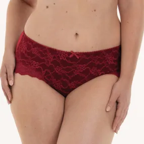 Bobette High Waist Brief in Ruby