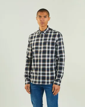 Booker Ls Shirt Navy Check