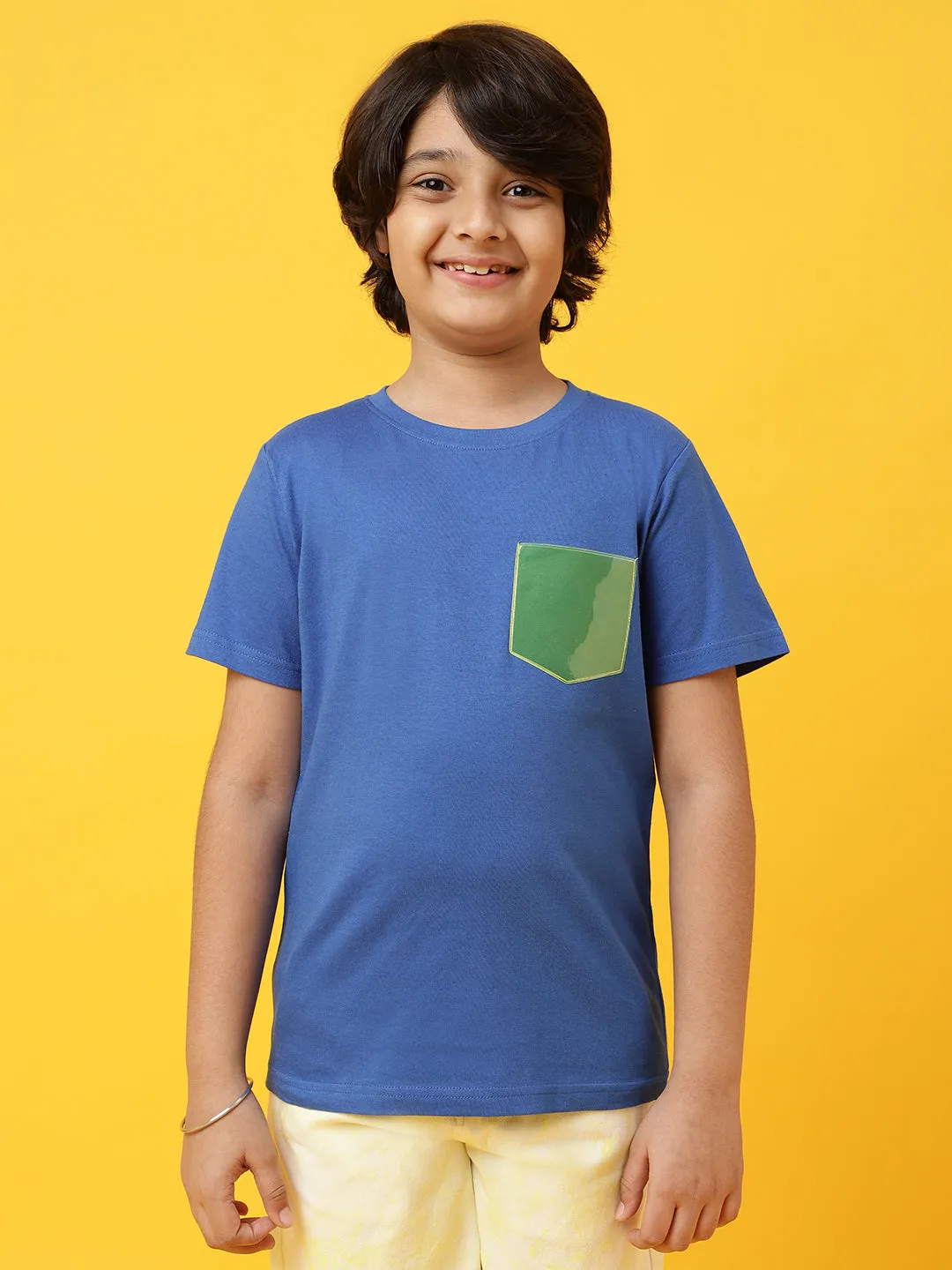 Boys Blue Cotton printed T shirt