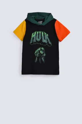 BOYS HOODED HULK TEE