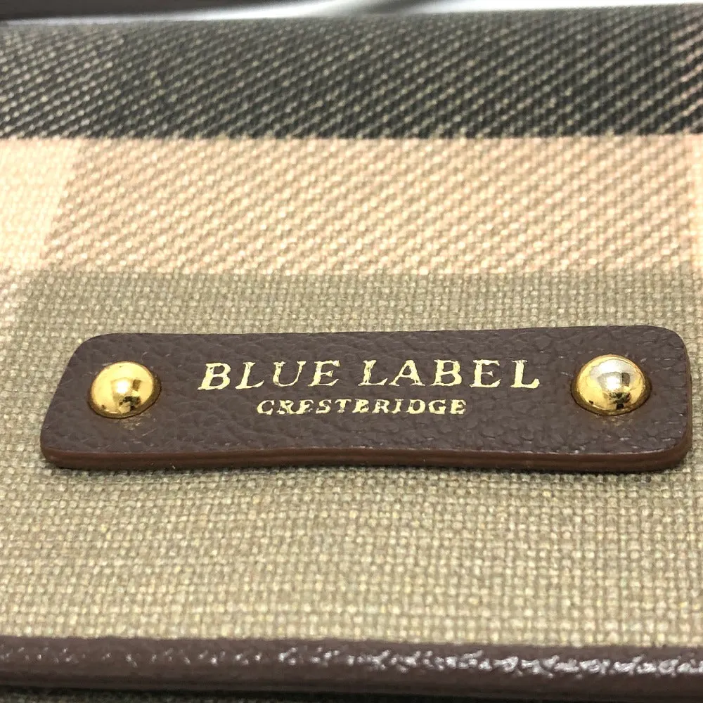 BURBERRY Shoulder Bag PVC / Leather Brown Blue label check Women Used Authentic