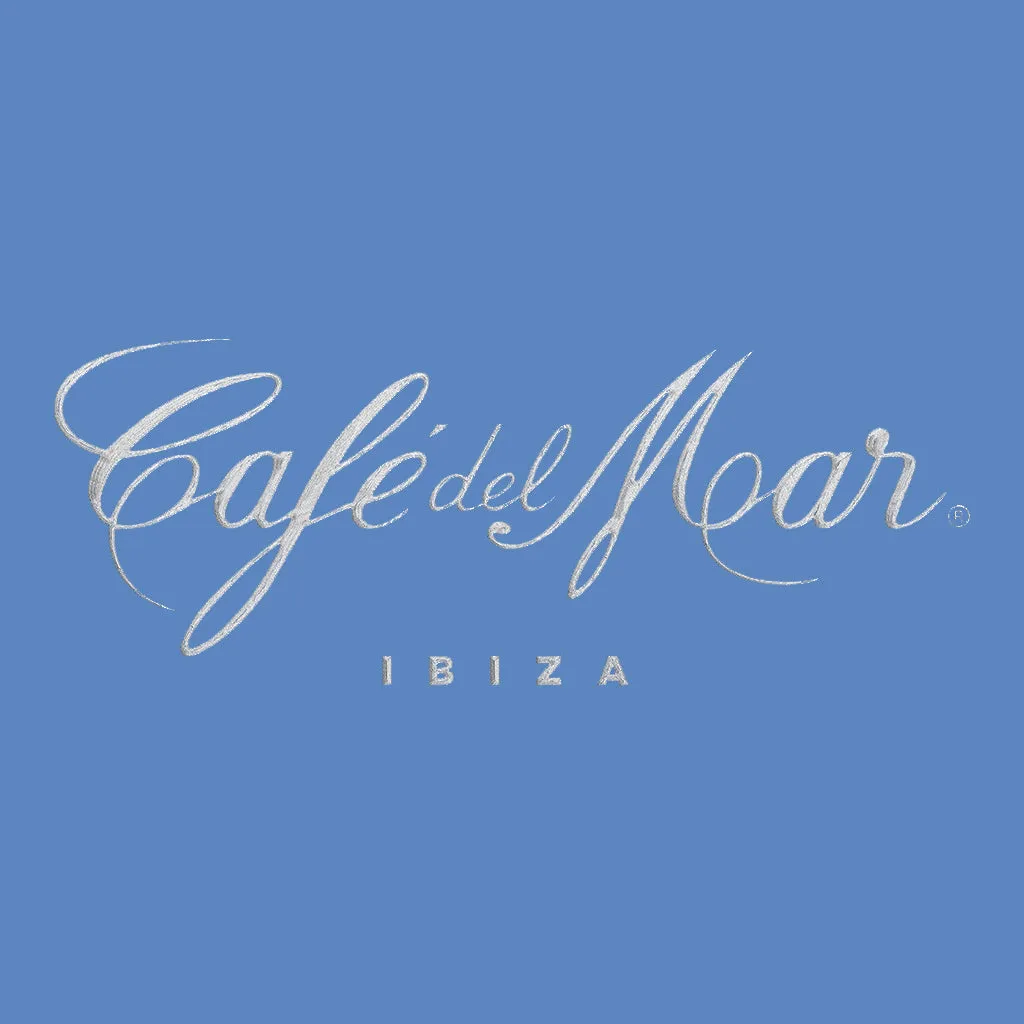 Café del Mar Ibiza White Embroidered Logo Men's Polo T-Shirt