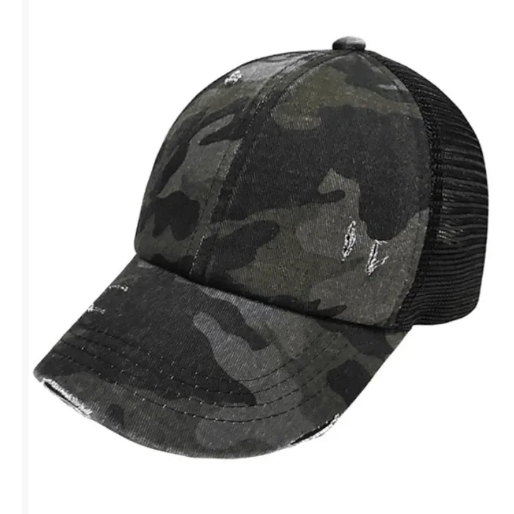 Camouflage Elastic Crossed Band Hat