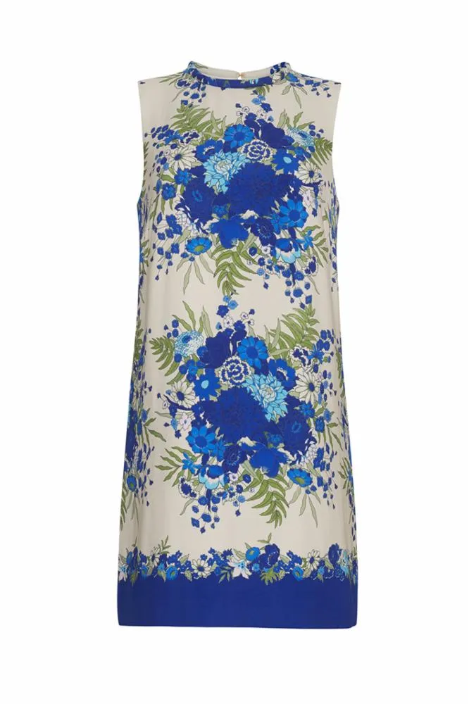 Cara Cara Mackenzie Dress in Evening Blue Bombay Floral