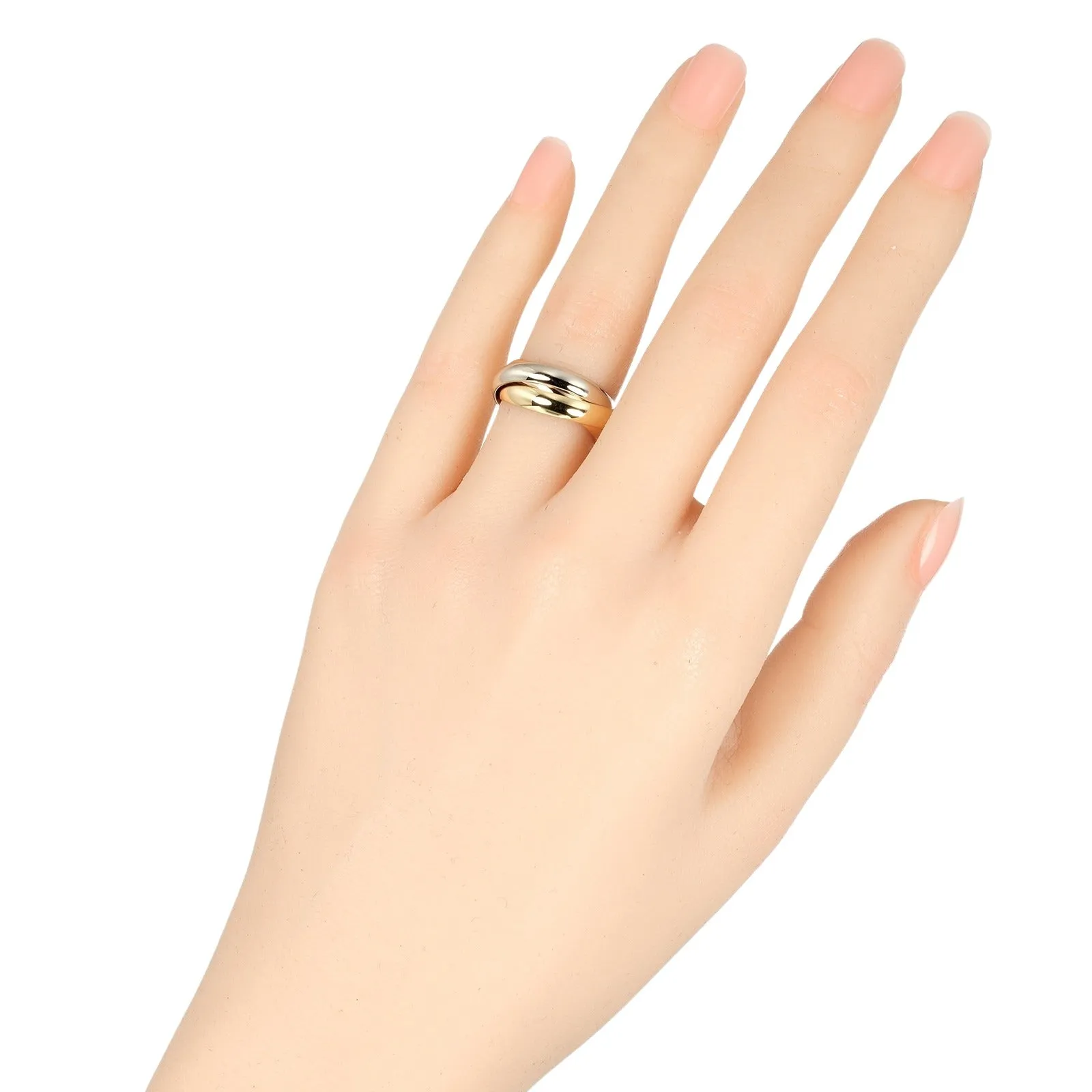 CARTIER Ring K18 Gold, YG PG WG gold Trinity Women Used Authentic