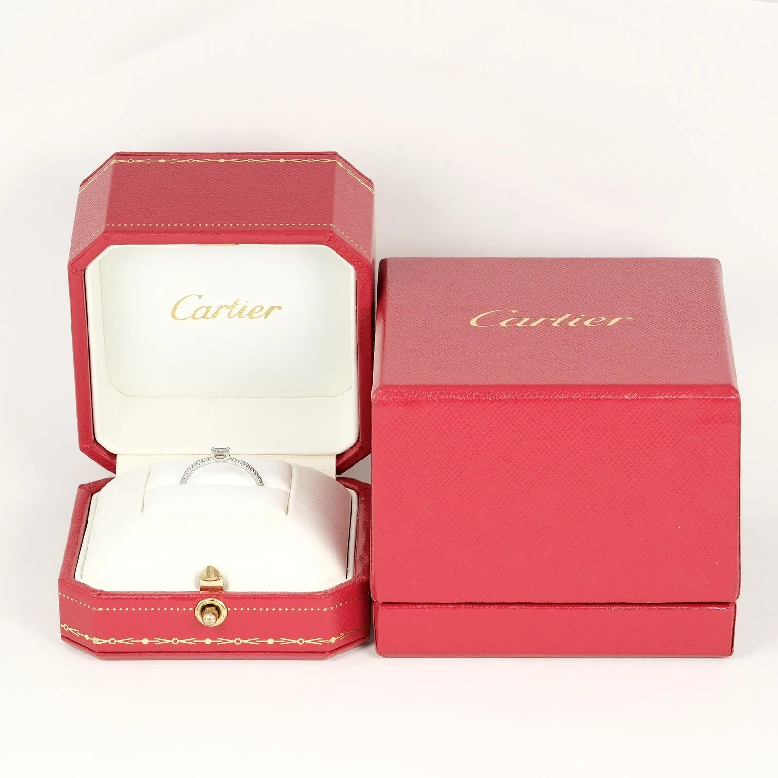 CARTIER Ring K18 White Gold, Diamond White gold Ethanecel Women Used Authentic