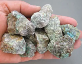 Chrysocolla Stone Raw 3pcs H088**