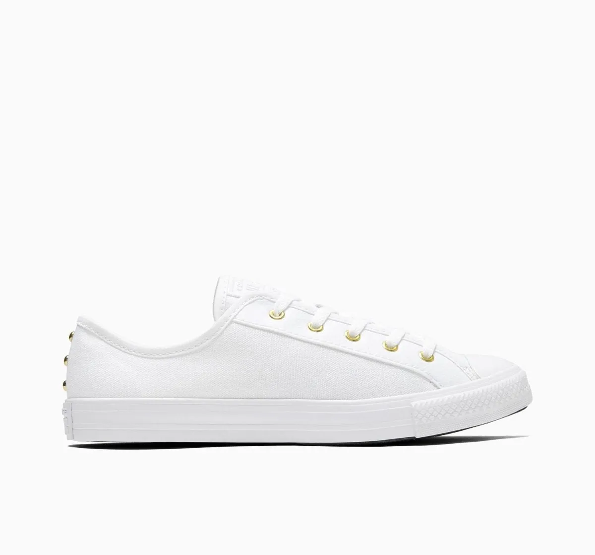 CONVERSE WOMEN'S ALL STAR STAR STUD WHT/GLD SHOES