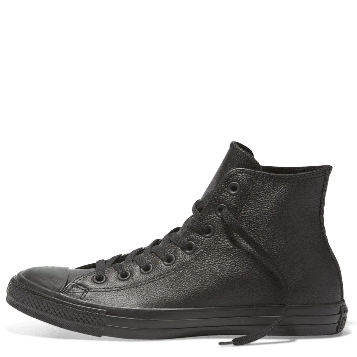 CONVERSE WOMEN'S CHUCK TAYLOR ALL STAR HIGH TOP TRIPLE BLACK LEATHER SHOE