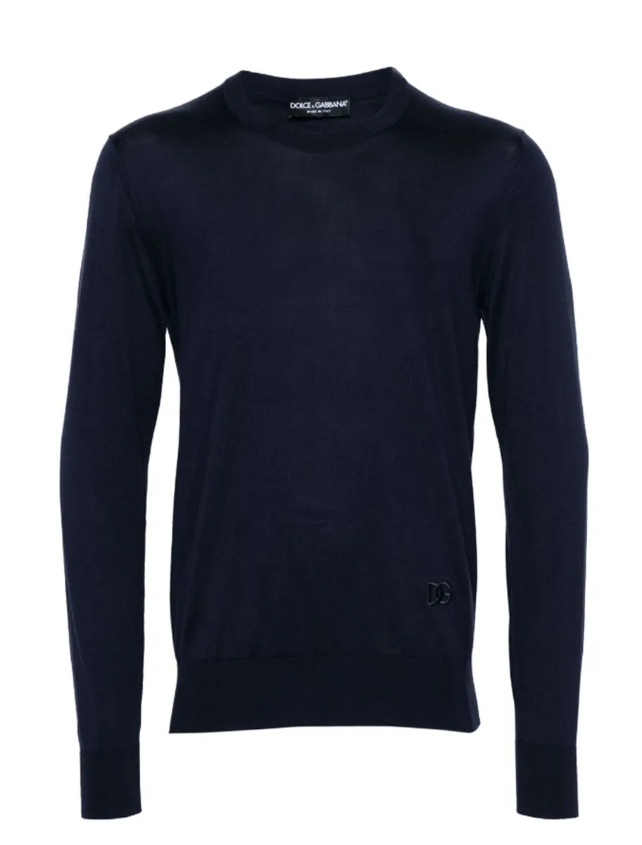 CREW-NECK SILK JUMPER