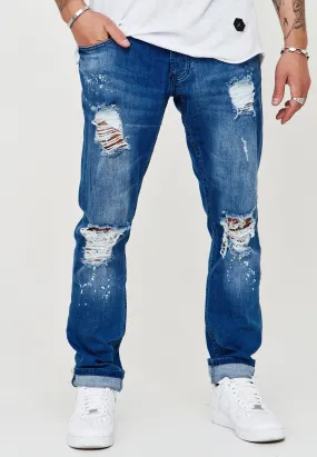 Destroyed Jeans Blau 3296