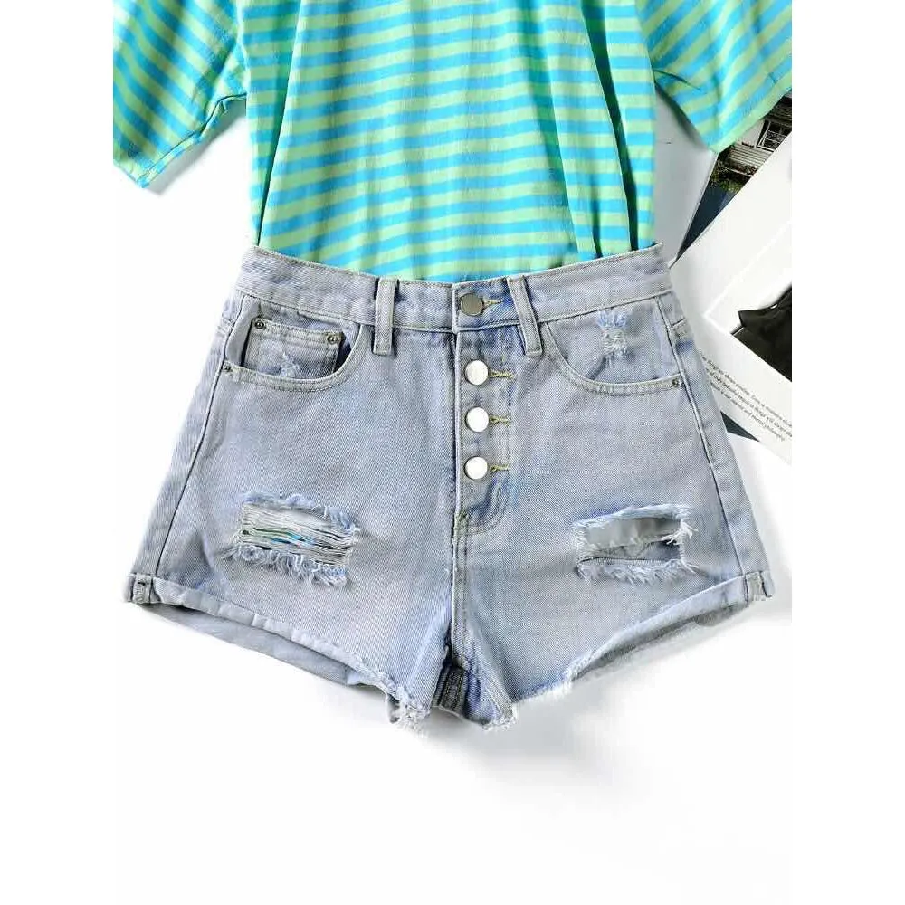 Distressed Short Denim