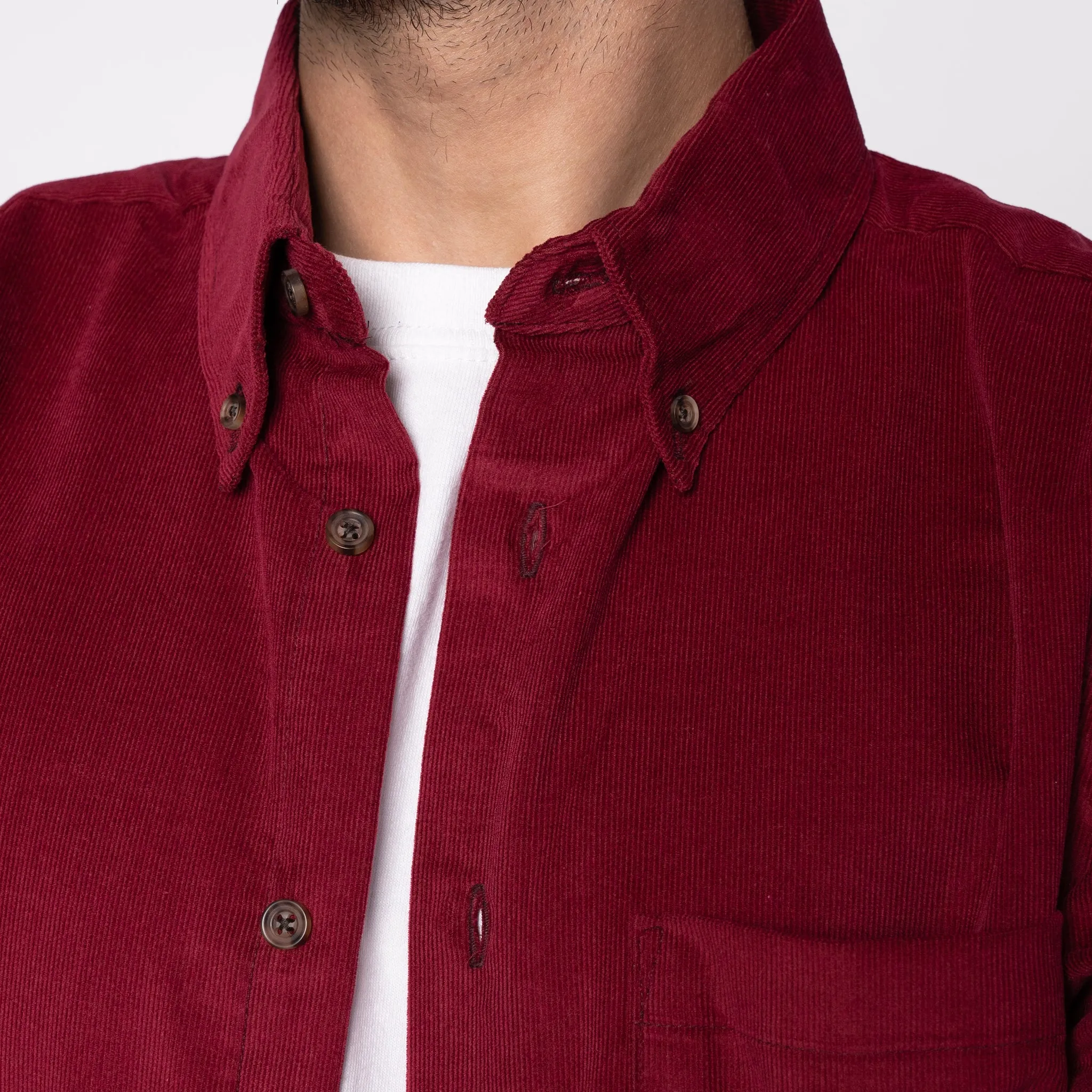 Easy Shirt - Cotton Dyed Corduroy - Burgundy