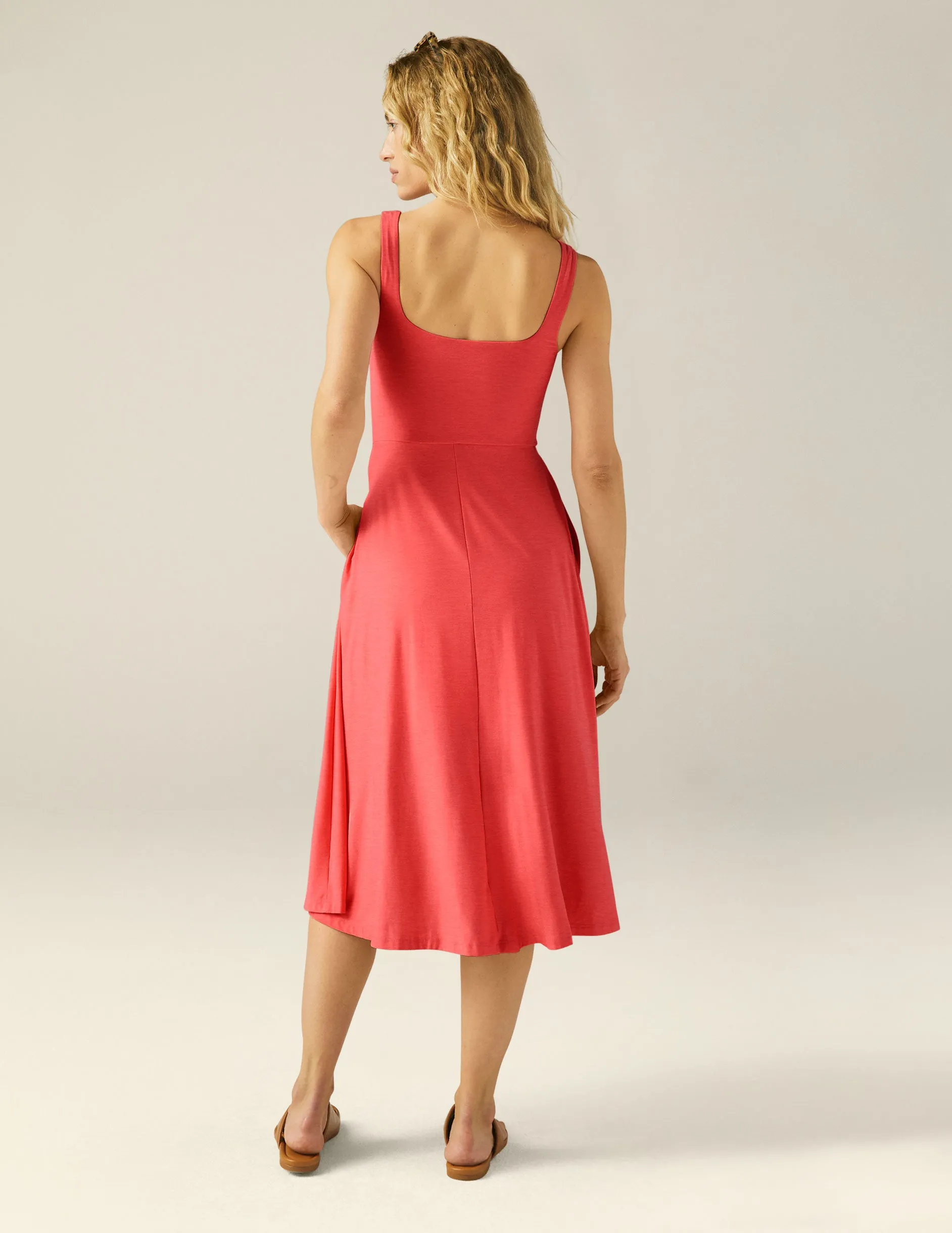 Featherweight At The Ready Square Neck Dress