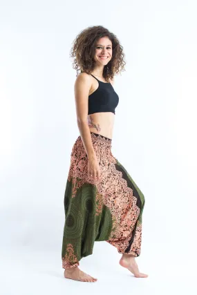 Geometric Mandalas 2-in-1 Jumpsuit Harem Pants in Olive