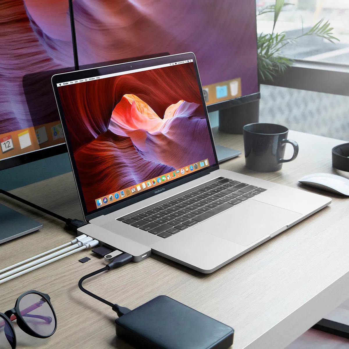 HyperDrive PRO 8-in-2 USB-C Hub - Silver