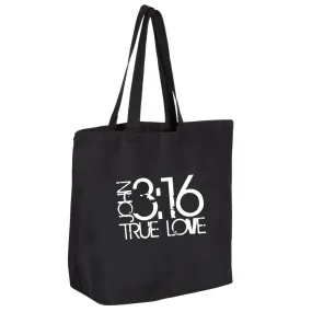 John 3:16 True Love Jumbo Tote Canvas Bag