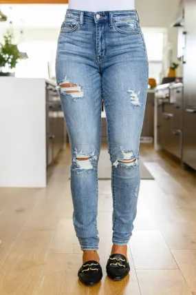 Juno Tall Skinny Destroyed Jeans AVE30