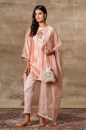 Kali Peach Short Kurta Set