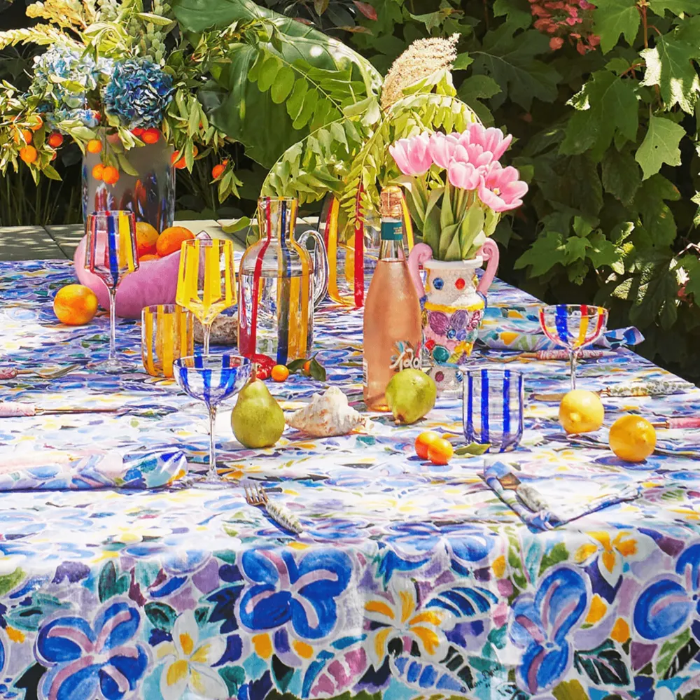 Ken Done ROUND Frangipani Linen Tablecloth