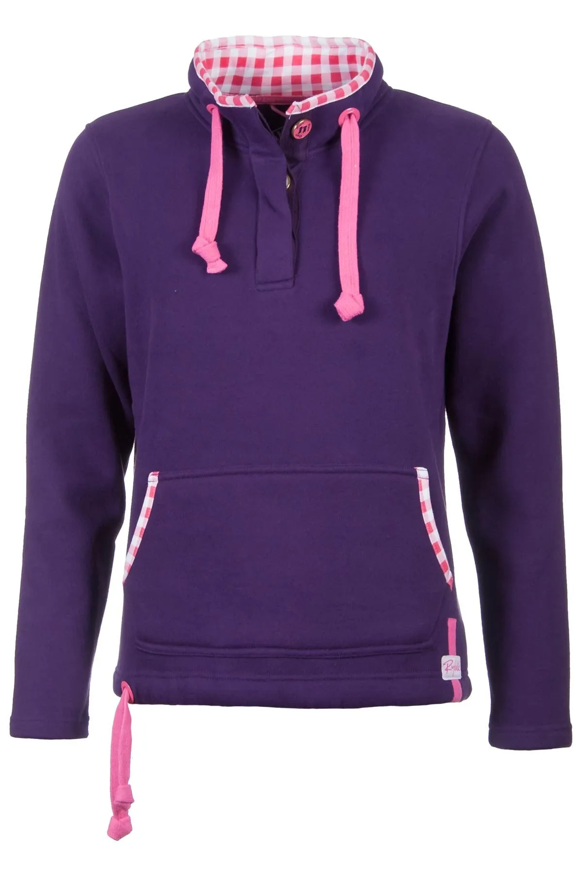 Ladies Button Neck Sweatshirt